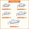 26-Piece Airtight Plastic Food Storage Container Set with Lids - Leakproof, Transparent Refrigerator Organizer
