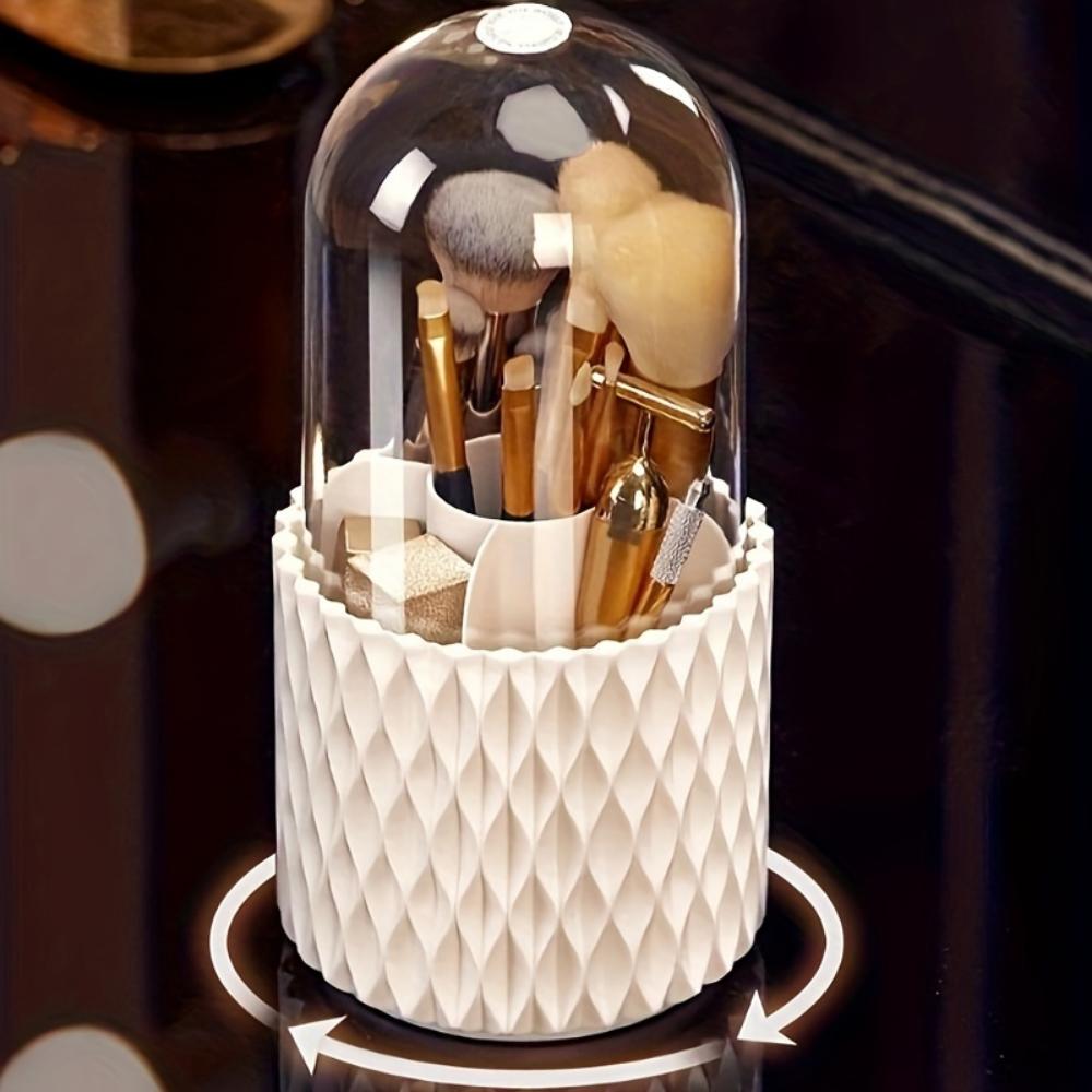 Multifunktionale, um 360 ° drehbare Aufbewahrungsbox für Make-up-Pinsel, tragbare Aufbewahrungsbox für Desktop-Kosmetik, Lippenstift, Augenbrauenstift, Lidschattenpinselhalter