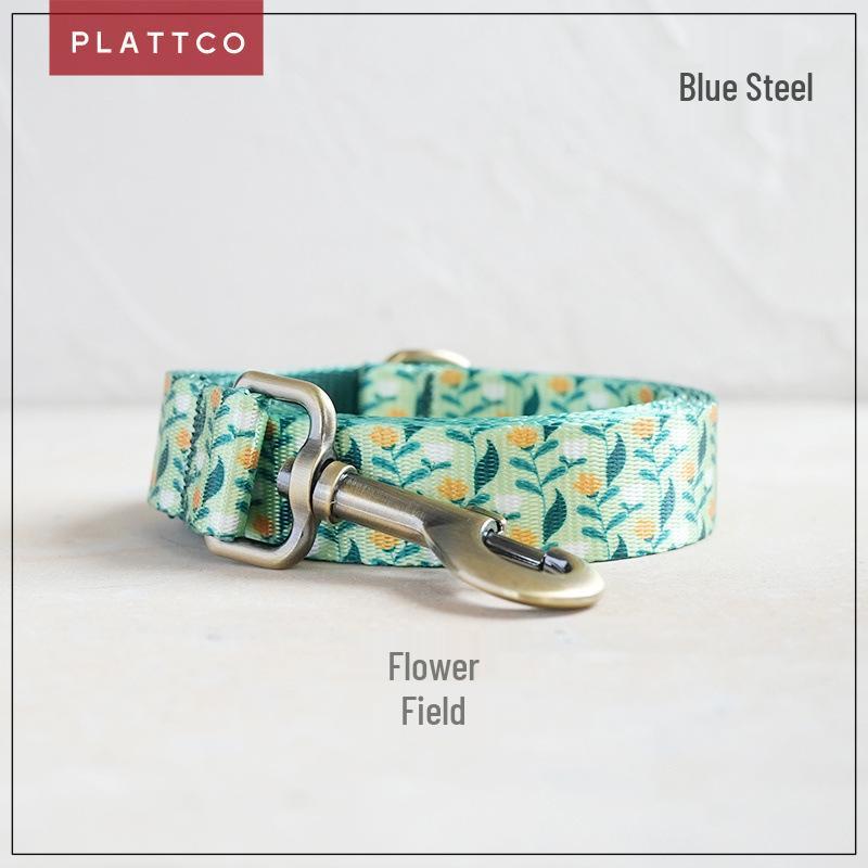 Floral Faux Nylon Pet Collar and Leash - PDL342 L 2.5cm*120cm