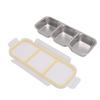 Snack Container   Proof Stainless Steel 3 Compartments Easy Cleaning Metal Snack Container