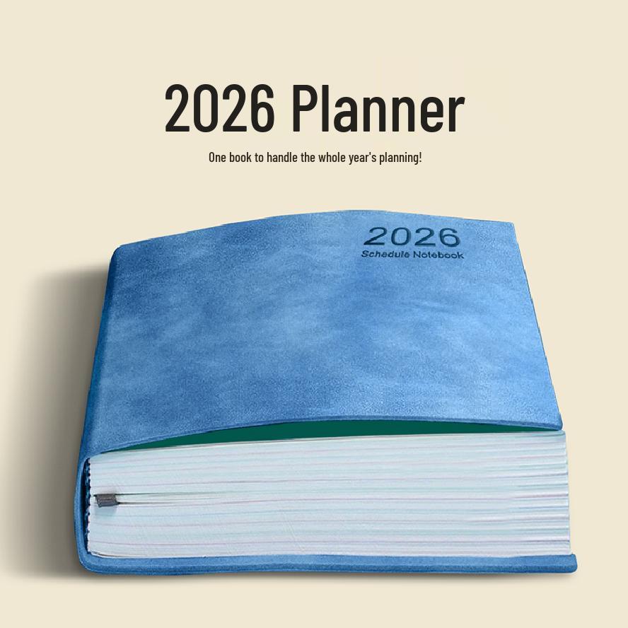 2026 Daily Planner: Thickened One Page Per Day Business Diary Notebook