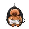 Capybara Student Backpack With Nylon Construction Double Zipper For Daily Use