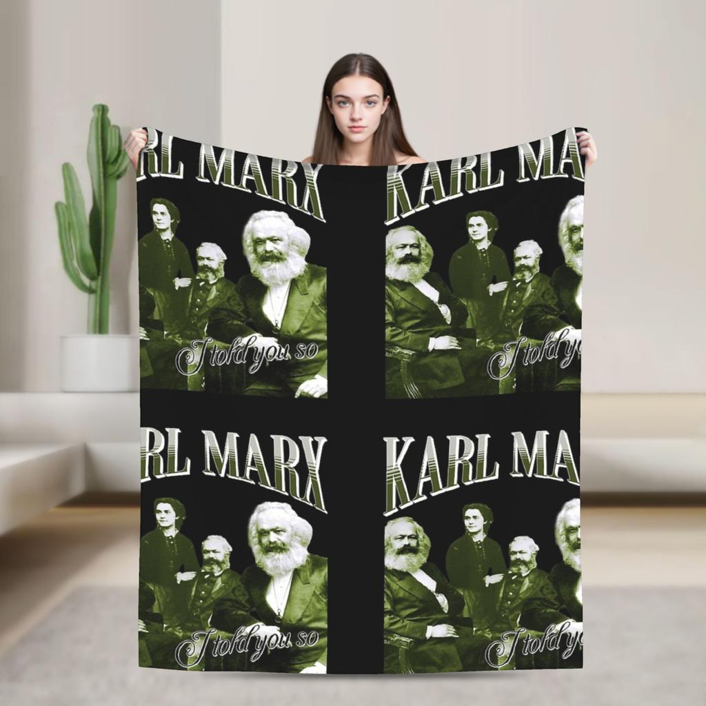 Karl Marx Blanket Quality Super Warm Throw Blanket Winter Students Bedroom Novelty Bedspread