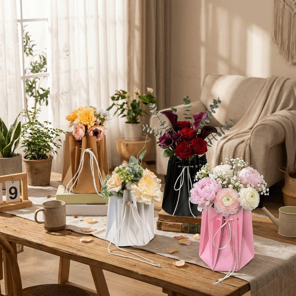 10Pcs Romantic Flower Packaging Box Hand-folded Floral Wrapping Box Party Supplies