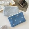 5674 Denim Star Printed Change Bag Going Out Travel Lipstick Cosmetic Bag Storage Bag Key Student Wallet
