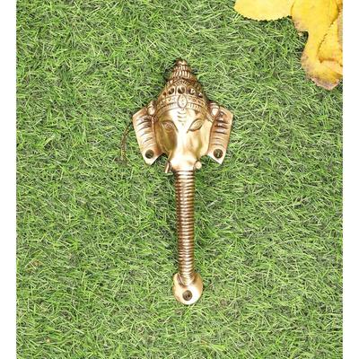 Nowy mosiężny antyczny brązowy uchwyt do drzwi Ganesha Crown, 8 cali, antyczny brąz, standardowy, opakowanie 1 sztuki - mosiądz, uchwyt do ciągnięcia