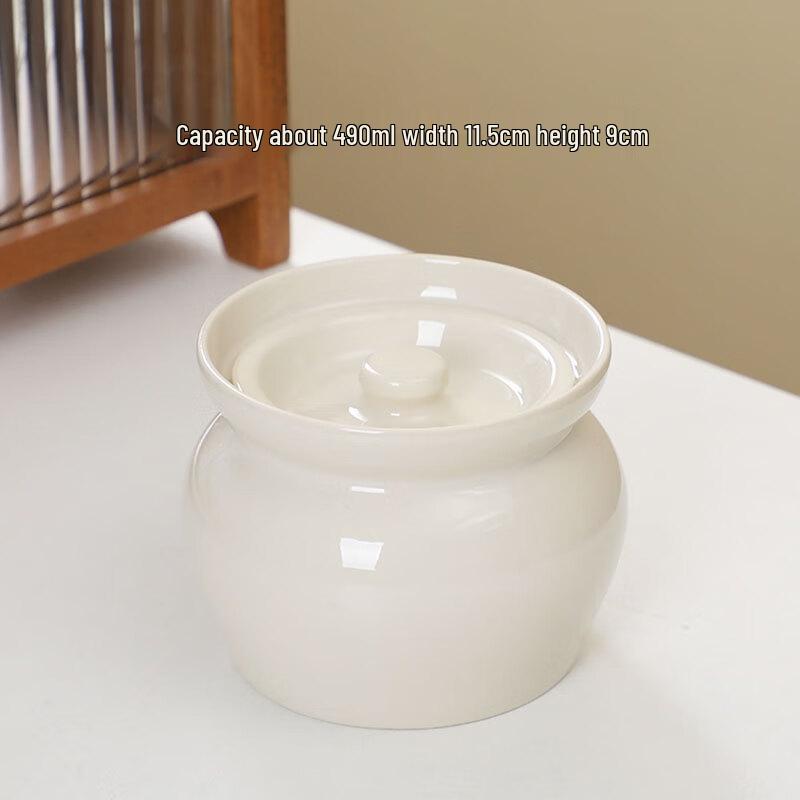 ZISIZ Ceramic Double Boiler Stew Pot