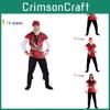 Elegant Red Polyester Pirate Costume For Men Suitable For Stage Performances And Events