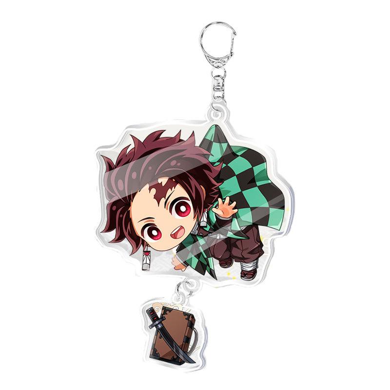 Anime Demon Slayer Keychain Backpack Charm Tanjiro Nezuko Zenitsu In Stock Accessories Cosplay Gift Merchandise Figure
