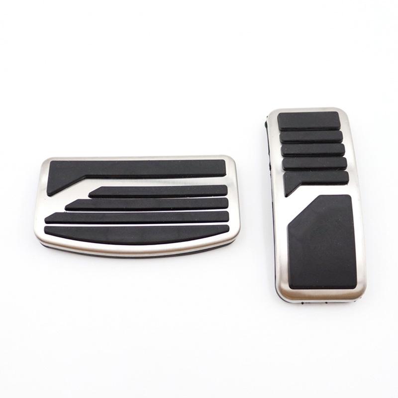 Non-Slip Stripe Style Pedal Set for Mitsubishi: Accelerator, Brake, and Rest