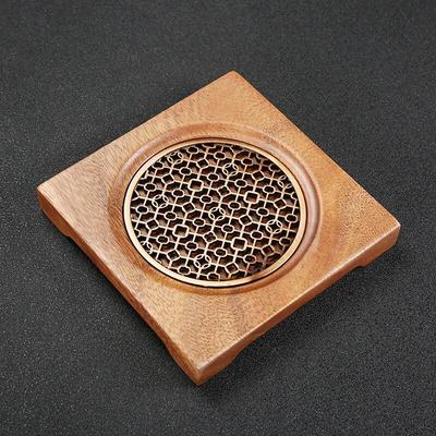 Walnut Wood Teapot Stand and Coaster Set
