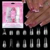 504 Pcs False Nail Tips Semi-Matte Finish Almond French Coffin Stiletto Oval Square Shapes With Front Edge Thickened Fingertips