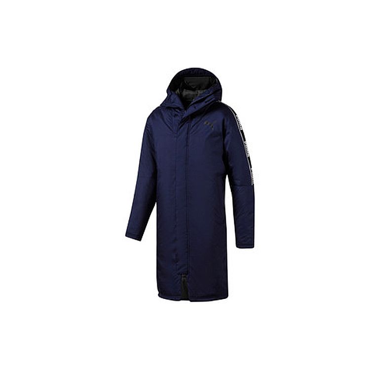 Puma Large Letter Back Shoulder Logo Cotton Jacket Winter Couple Style Men Jacket Blue 58001006