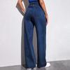 High-Waist Wide-Leg Jeans for Women - Slimming Straight Fit for Petite Pear-Shaped Figures, Perfect for Spring and Autumn 2025.