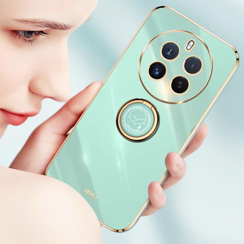 XINLI For Realme 12 Pro 5G/12 Pro+ 5G Kickstand Case TPU Electroplating Back Phone Cover