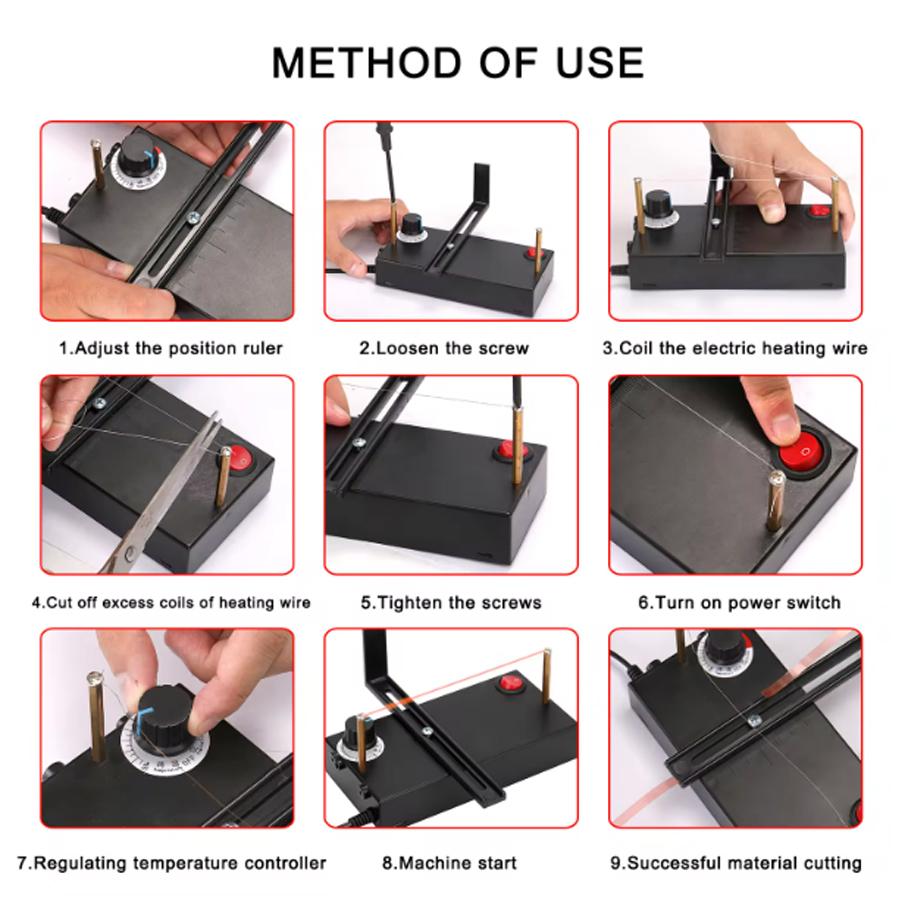 Kleine Heißschneidemaschine, manuelle elektrische Heizdrahtschneidemaschine, Bandschneider, Heißseil, elektromechanischer Thermoschneider