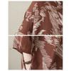 Temperament Literary Vintage Printed Stand Collar Loose Oversized Vacation Dresses