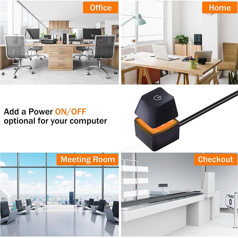 Desktop Computer Boot Button External Remote Start PC Motherboard Switch Reset Button Extension Cord Colorful