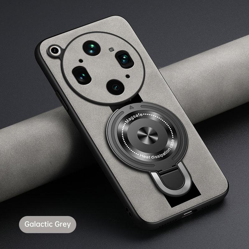For OPPO Find X9 Ultra Wireless Charging Magnetic Ring Holder Phone Case For Find X9Ultra Soft Frame PU Leather Shockproof Cover