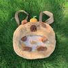 Kids Capybara Plush Backpack Large Capacity Capibara Knapsack Women Fashion Bag Kawaii Soft  Animal Doll Toy Birthday Gifts