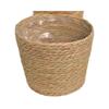 Nordic Rattan Jute Flower Basket - Indoor Tabletop Handmade Decorative Pot