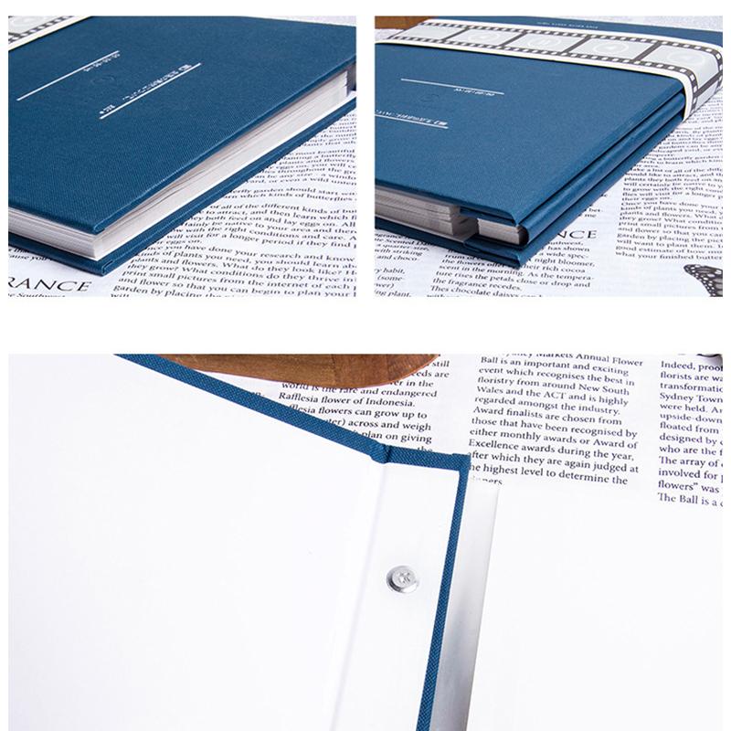 

Photo Album Clear Film Air Isolation Large Capacity DIY Gifts for Family Wedding Anniversary Blue синий