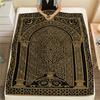 1Pc Muslim Print Flannel Blanket, High Quality Comfortable for All Seasons, Home Decor, Warmth and Comfort, Perfect for Christmas Gifts W126