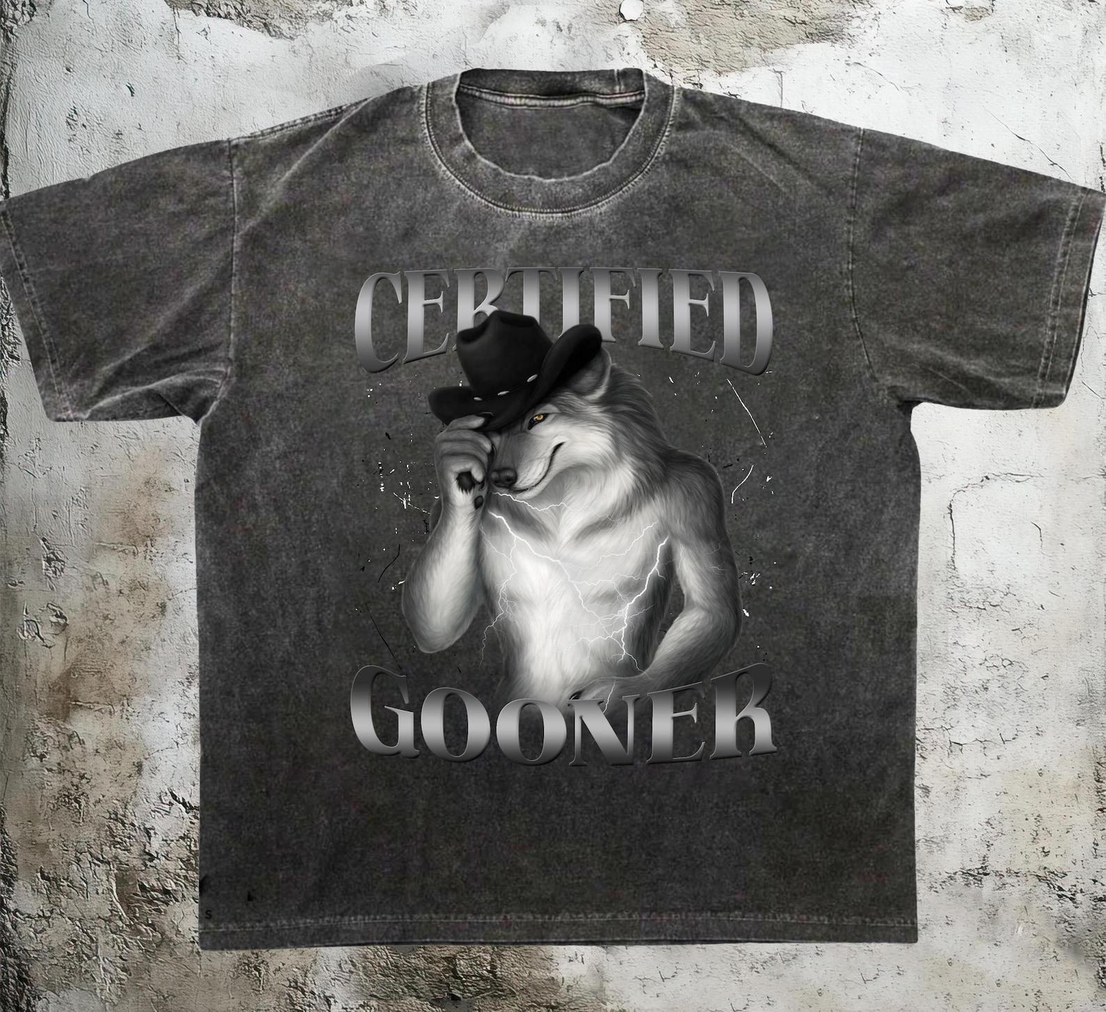 Certified Gooner Werewolf Meme Tee, Gen Z Humor, Retro Bootleg Tee, 90s Streetwear Shirt 2XL