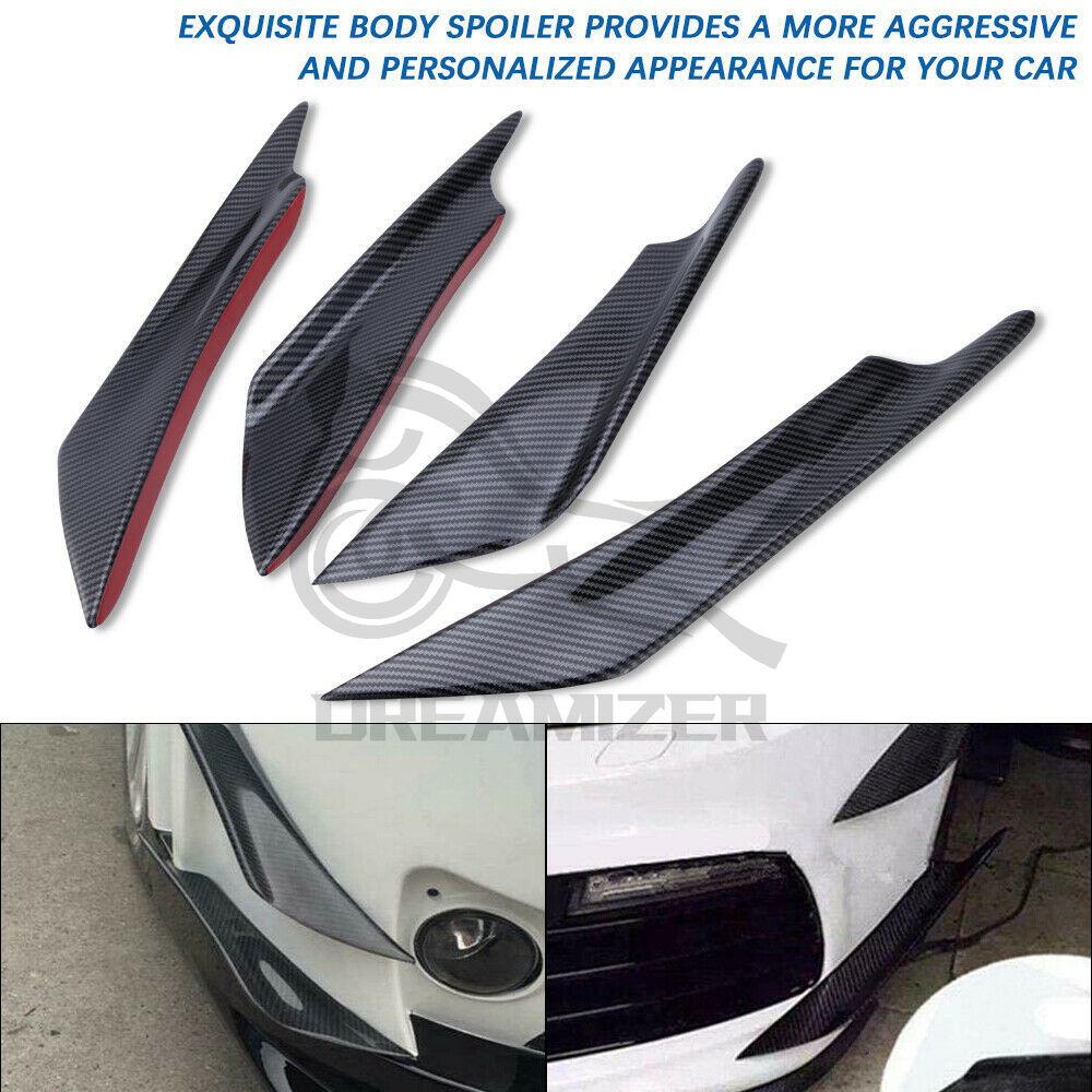 Paraurti Anteriore Auto Canard Splitter Lip Diffusore Splitter Protezione Graffi Copertura Carbonio