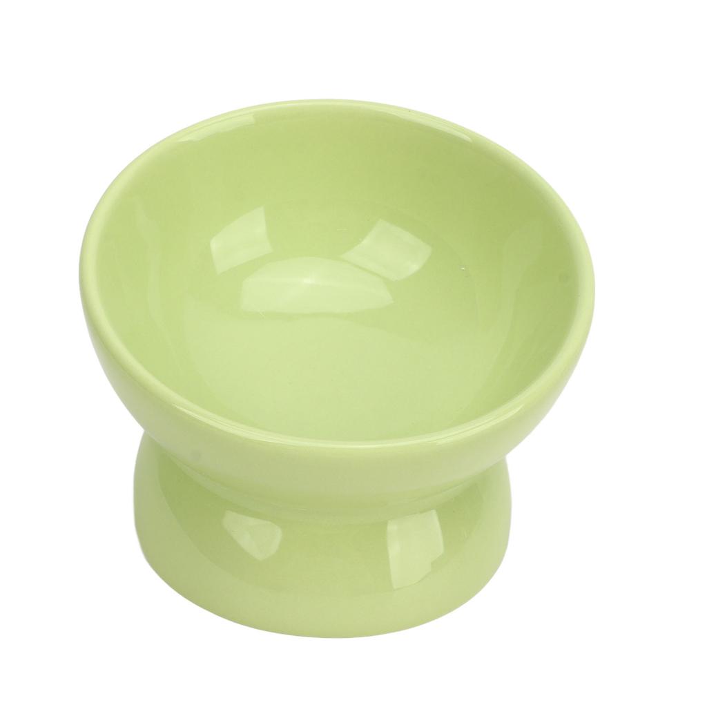 Keramiske Hevede Katteskåler Skråstilte Opphøyde Mat- og Vannskåler Beskytter Kjæledyrs Nakke Sklisikker for Katt