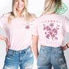 New Fashion Brand Women's T-shirt Clothes Sakura Cherry Blossom Printed T-shirt Summer Harajuku Women's Pink T-shirt Clothing