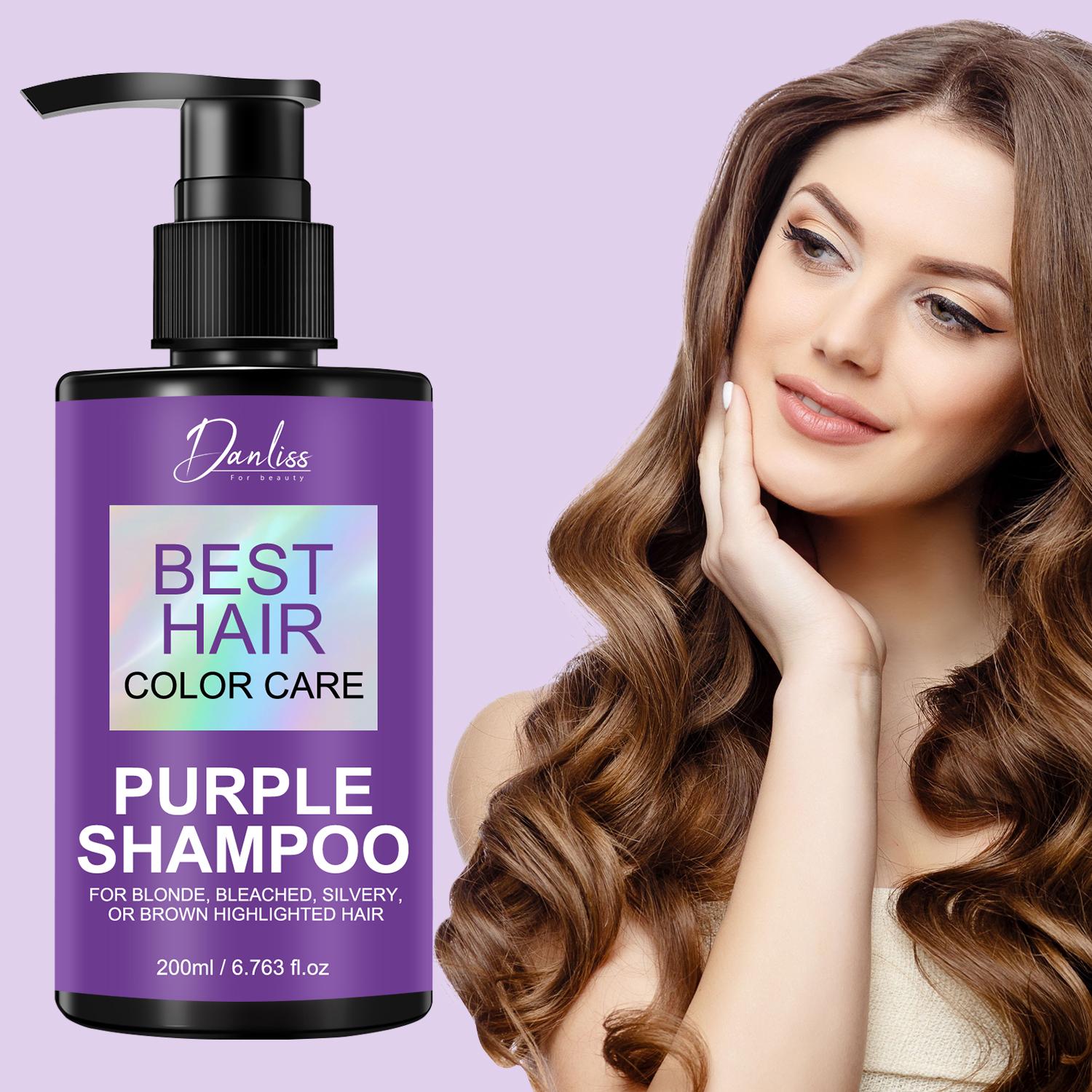 

Фиолетовый шампунь-для светлых, обесцвеченных, седых или мелированных коричневых волос-Подходит для всех типов волос, 200 мл