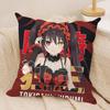 TTokisaki Kurumi Cushion Cover Silky Short Plush Sofa Pillow Cover Hidden Zipper Soft Dustproof Case for Home Decor