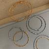 Gold plain ring earrings exaggerated atmosphere earrings simple circle earrings