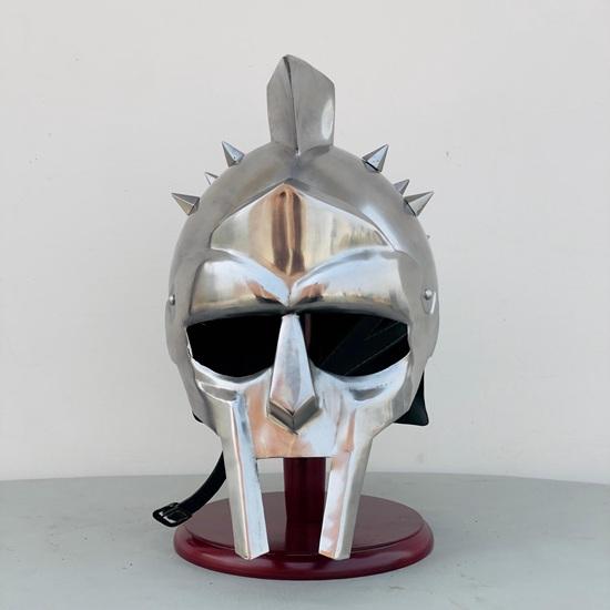 Gladiator Helmet-Knight Roman Soldier Maximus Helmet- Larp Halloween Costume