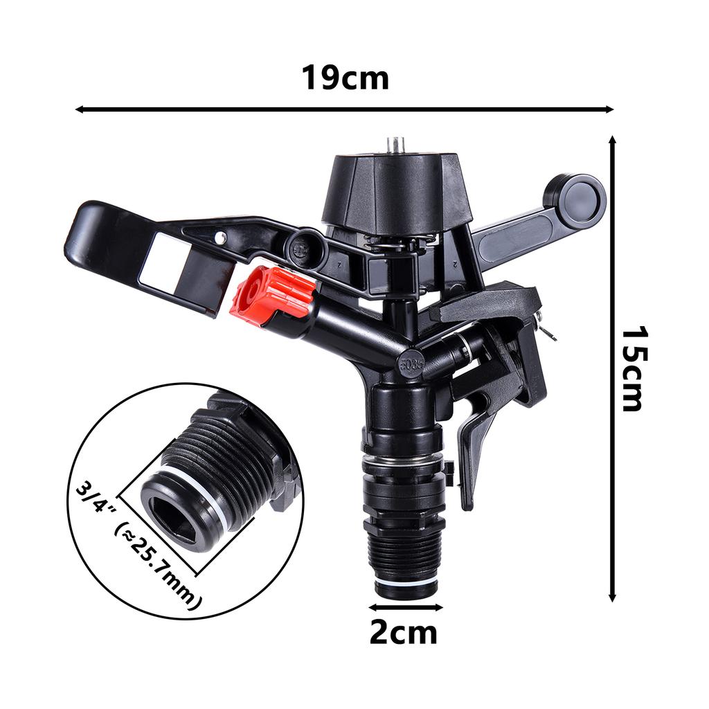Adjustable Rotating Rocker Sprinkler Garden Lawn Grass Watering  Gardening Irrigation Equipment Rotary Nozzle 3/4" Male Thread