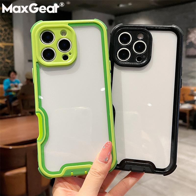 Luxury Simple Color Collision Acrylic Phone Case For iPhone 16 15 14 Plus 13 12 Pro Max 11 Hard Shockproof Proteciton Back Cover