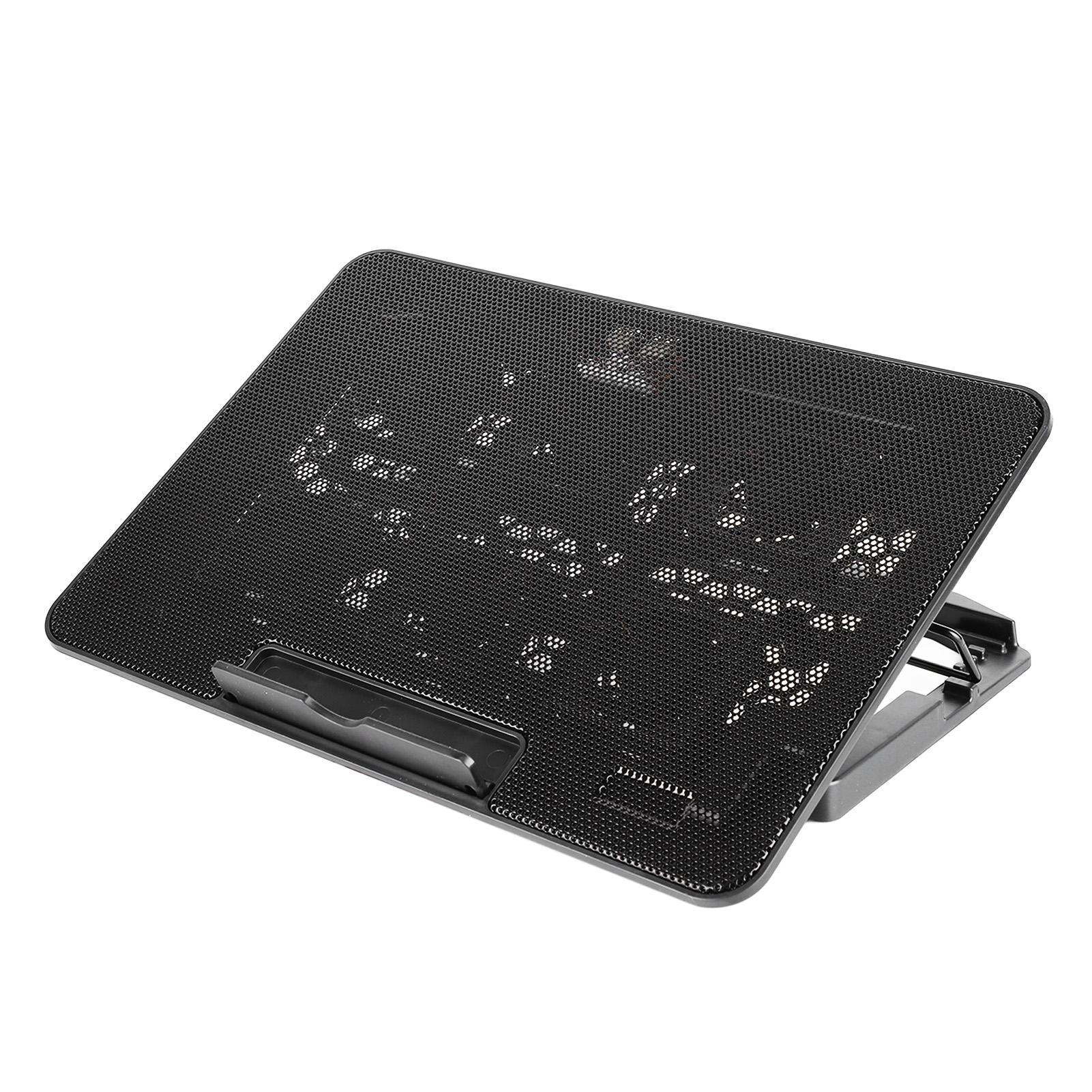 

Охлаждающая подставка для ноутбука, 6 светодиодных вентиляторов, тихий дизайн, USB-подключение, регулируемый кулер для ноутбука 15,6 дюйма или