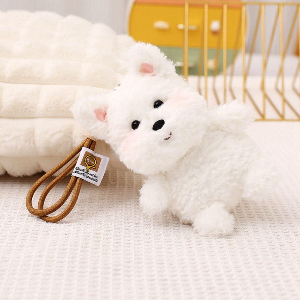 Schnauzer Dog Plush Pendant Puppy Dolls Dog Stuffed Keychain Husky Corgi Plush Kids Toy