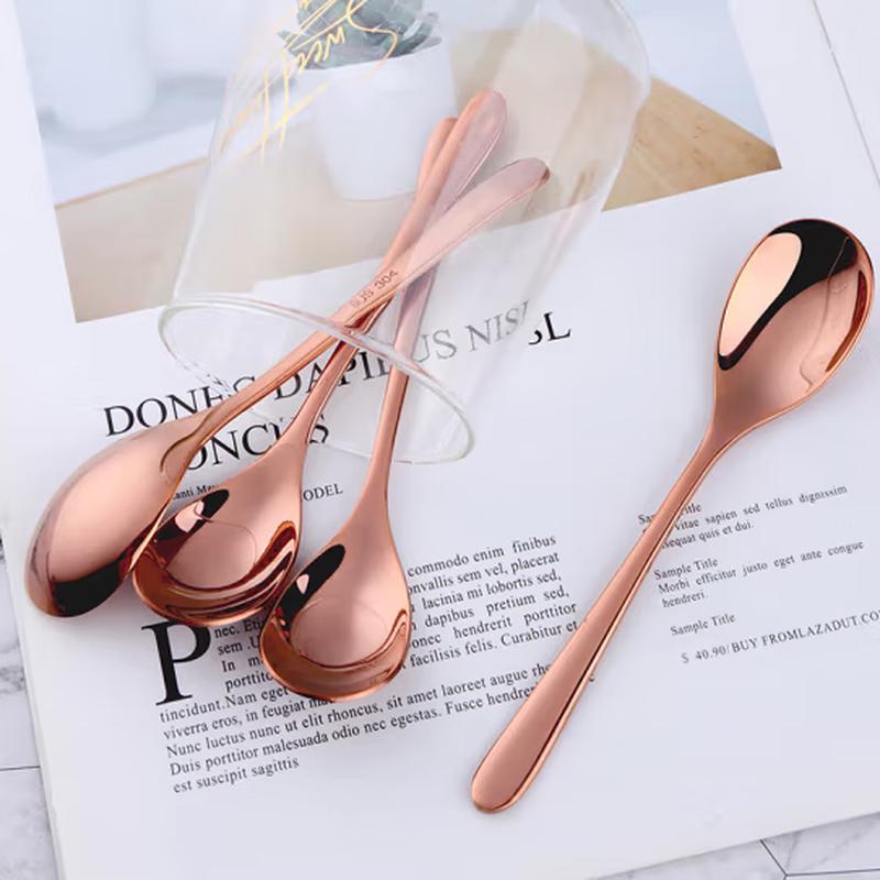 SIFAR Edelstahl Roségold Kaffeelöffel Set