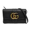 [Gebraucht] Arli Gold Logo Double G Metall-Accessoire Leder Kleine Quadratische Crossbody-Umhängetasche - Gut #TJVH3B