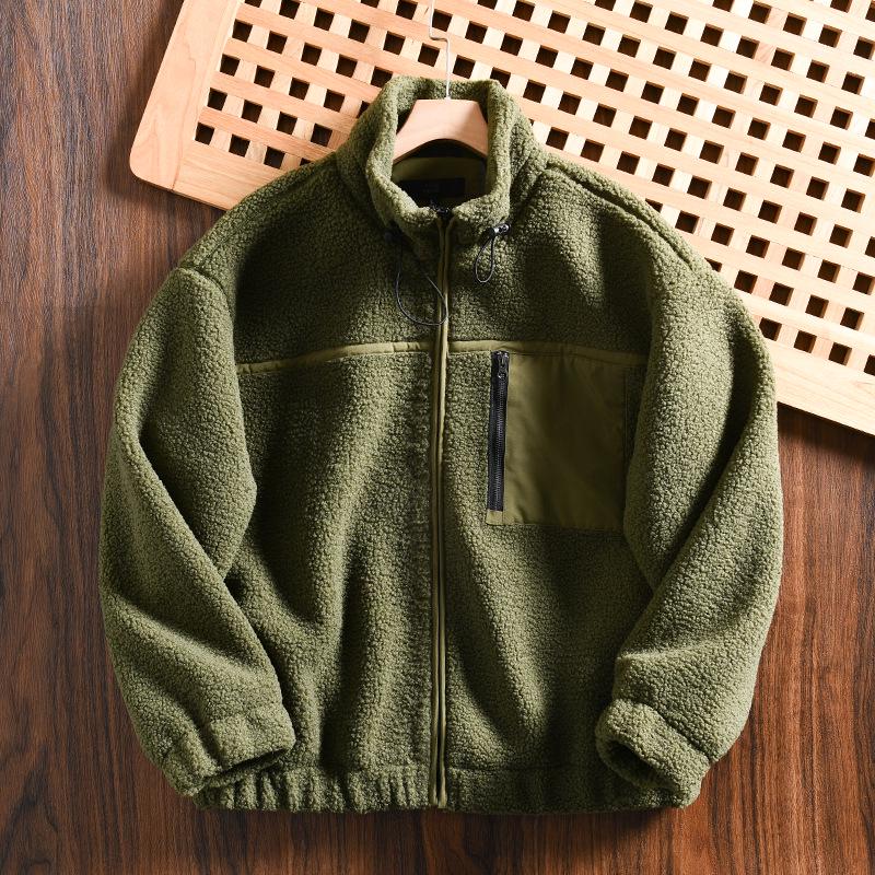 Men's Winter Thickened Lambswool Jacket - Outdoor Mountain Style, Warm, Loose, Casual, Stand Collar, Trendy. Highly Recommended!