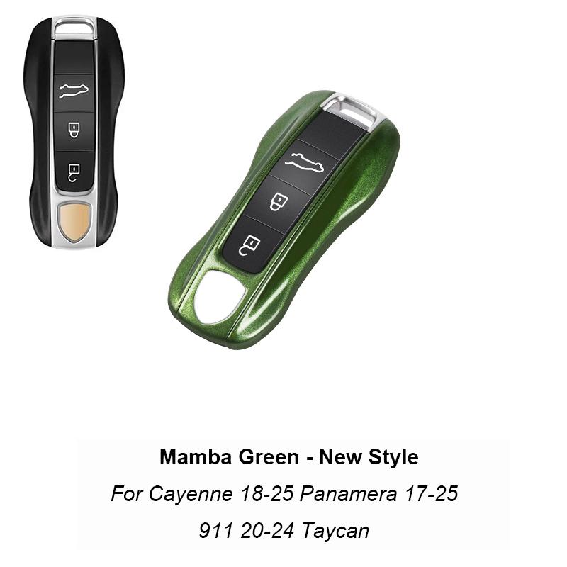 Remote Smart Car Solid Color Abs Key Cover For Porsche Panamera Macan 718 Taycan 911 Cayman Boxster 9ya 971 Car Accessories