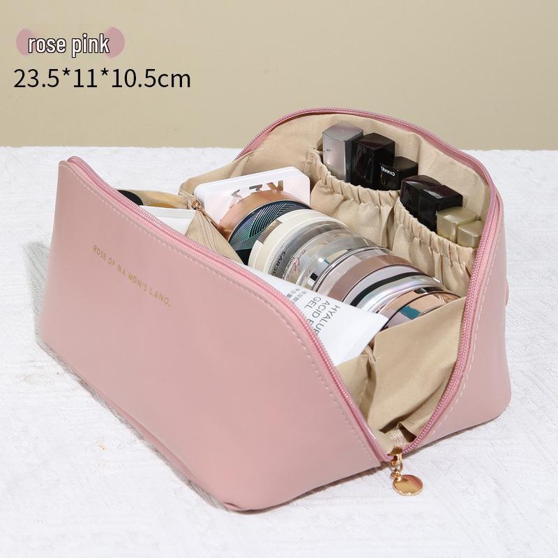 PU Large-Capacity Waterproof Travel Cosmetic Bag for Women