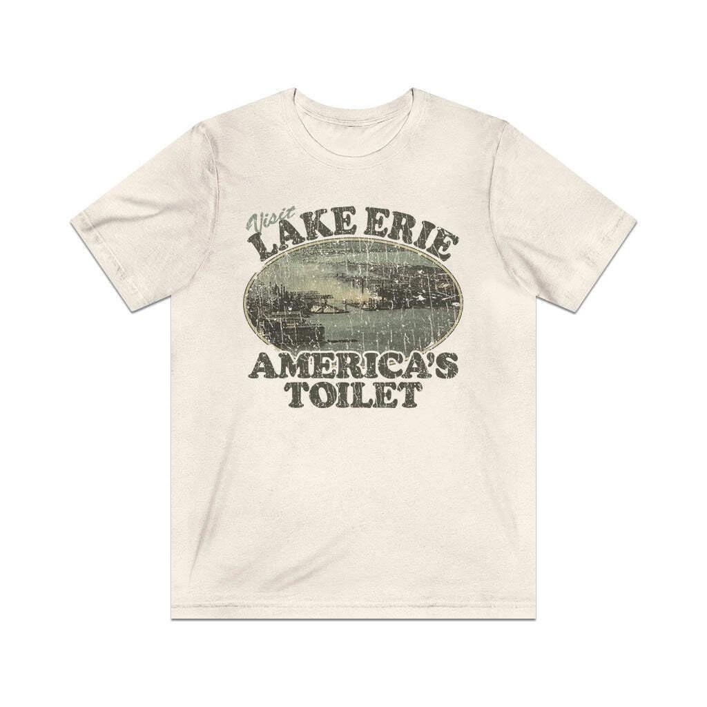 

Visit Lake Erie: America s Toilet 1972 Vintage Men s T shirt 3XL