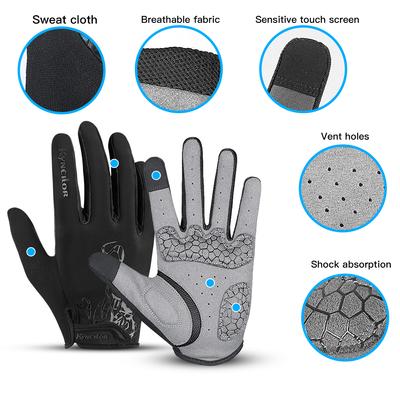 Cycling Gloves Men Sports Bicycle Gloves Touchscreen Shockproof Cycling Gloves Anti Slip Bike Gloves