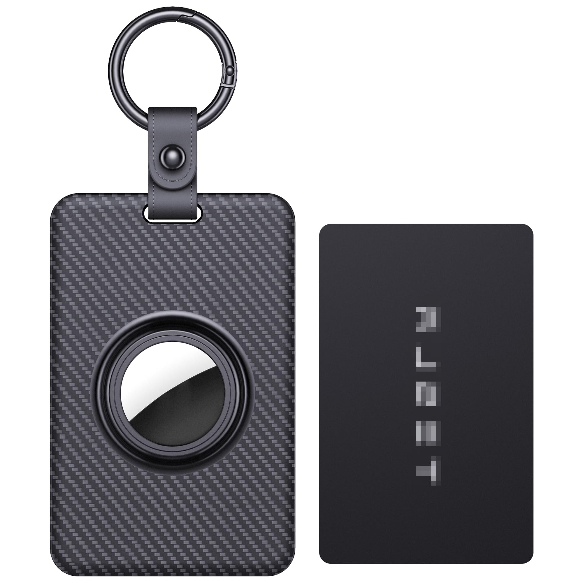 Card Holder for Tesla Key Card with AirTag Slot, Plastic чёрный