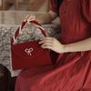 Fengji light luxury wedding handbag 2025 new niche design red bridal bag women's chain messenger bag