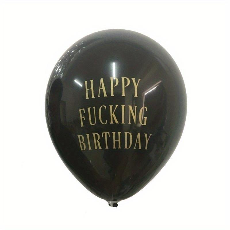 12ks balónová dekorace Elegantní oslavná černá balonová taška "Happy Birthday" - jedinečná a zřejmá sváteční dekorace.