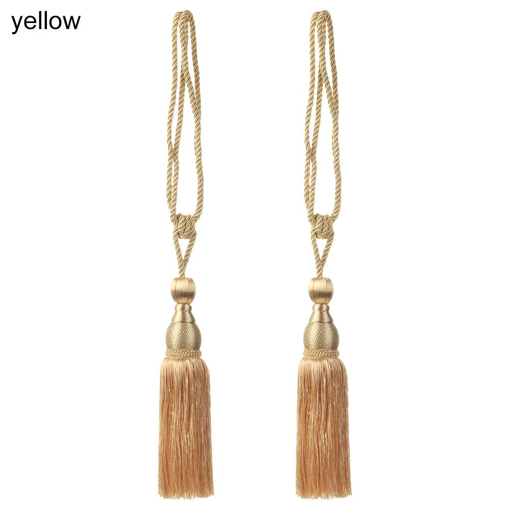 1 Pair Home Decor Large Modern Tassel Curtain Rope Holder Strap Tie Backs Braided Tiebacks